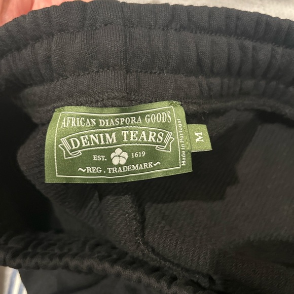 Denim Tears Black Monogram cotton Wreath Sweatpants - Picture 3 of 4